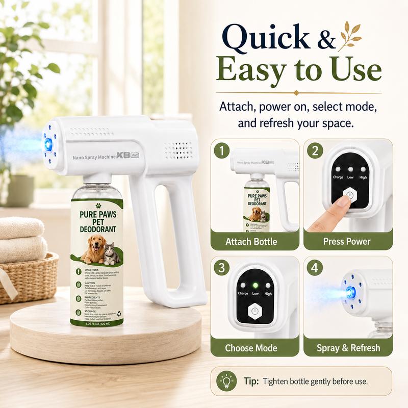 💨 🛡️Sanitizer Nano Sprayer Gun – ultra-fine nano mist covers surfaces fast, no wiping needed.🏠