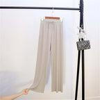 Ice Silk Wide Leg Pants Women