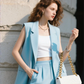 💖Women’s Stylish Sleeveless Blazer & High-Waisted Pants Set