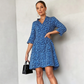 Women's Trendy Leopard Print V-Neck Loose Fit Dress