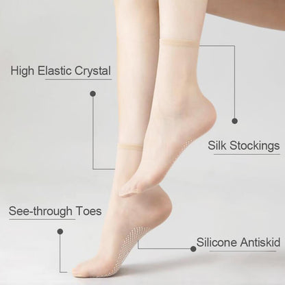 💞Non-slip and invisible crystal silk socks（Great Sale⛄BUY 2 Get 5% OFF）