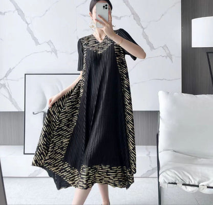 🌸Hot Sale 49% Off🌸Miyake Vintage Print Pleated Dress