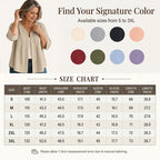 Women's V-Neck Lace Trim Button-Down Blouse