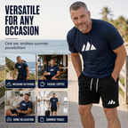 Men's Short Sleeve T-Shirt & Drawstring Shorts Set