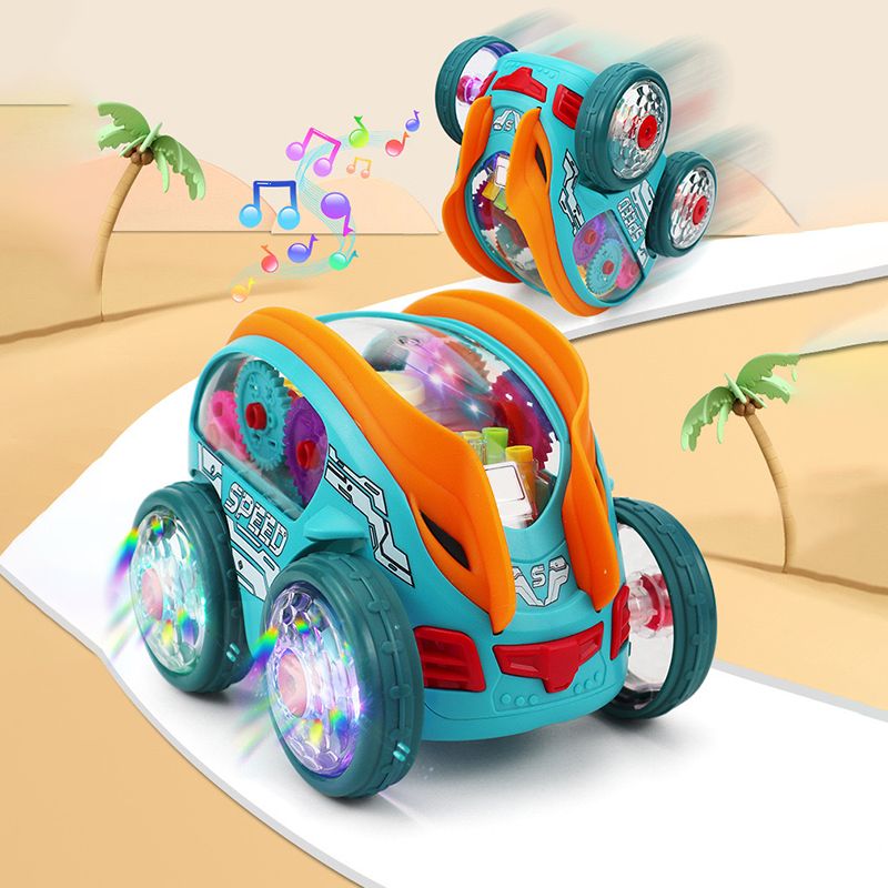 🚙Dynamic Gear-Powered Car with LED Lights and Music