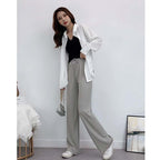 Ice Silk Wide Leg Pants Women