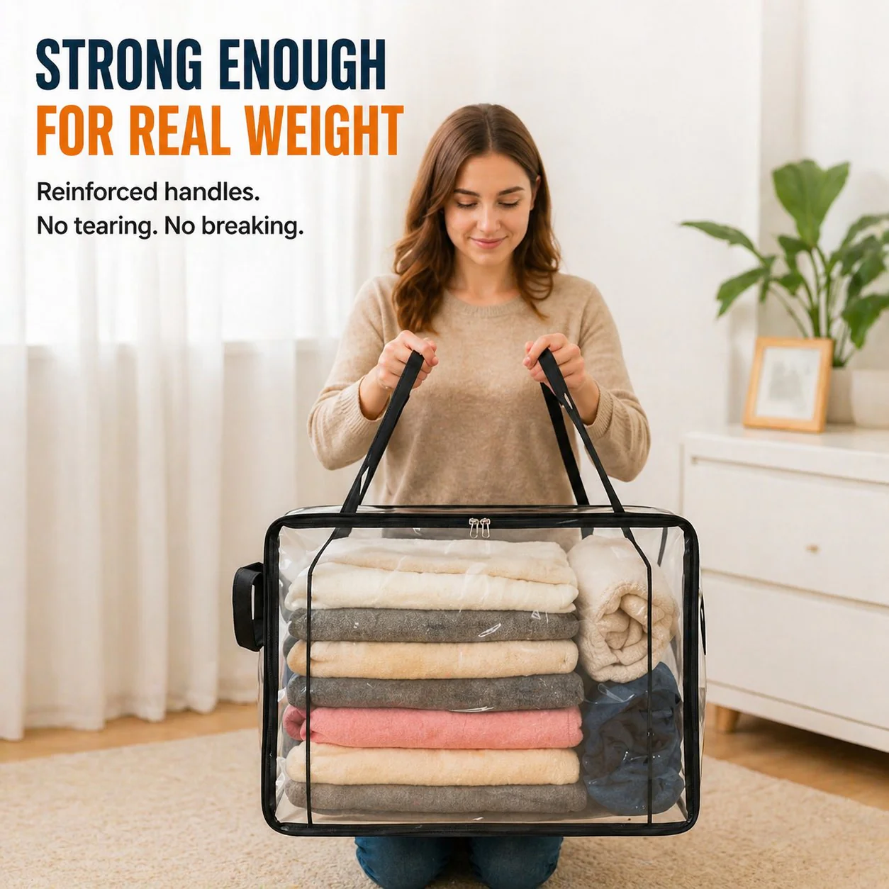 🔥Buy 2 Get 1 Free📦Portable Large Heavy-Duty Thick Plastic Clear Storage Box with Hinged Lid | Home, Travel & Camping
