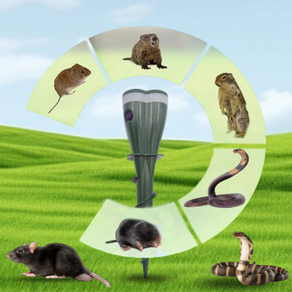 🔥 Solar Powered Waterproof Screw Mole Repellent
