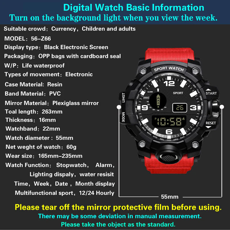[Buy 1 Get 1 Free] Multifunctional Waterproof Outdoor Sports Watch