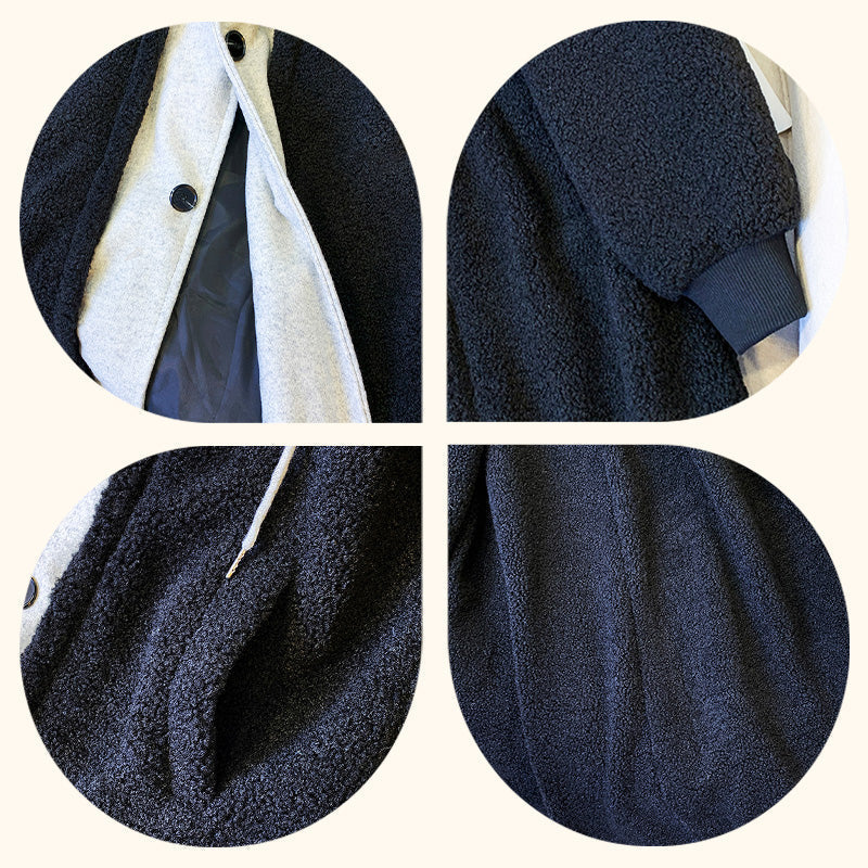 🥳 2-Layered Faux Lambswool Hooded Coat Jacket(Great Sale⛄)