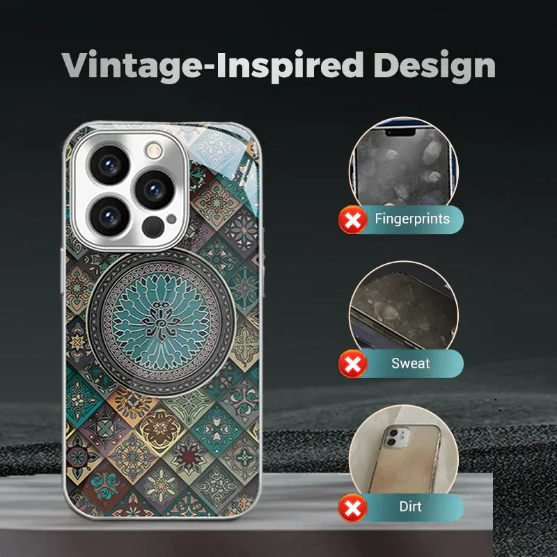 Colorful Lotus Flower Totem Case Kit for iPhone - Get a FREE Exquisite Diamond Bracelet!🔥