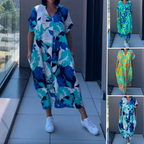👗Women's Casual Elegant Printed V-Neck Dress