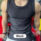 🎉🛍️Men's Summer Essentials🎽Round Neck Quick-Drying Stretchy Slim Tank Top