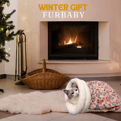 💥Warm Plush Thick Cat Sleeping Bag – Soft Burrow Cat Bed, Self-Warming Enclosed Cave Bed for Kittens & Small Pets, Cozy Hideaway Nest