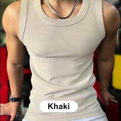 🎉🛍️Men's Summer Essentials🎽Round Neck Quick-Drying Stretchy Slim Tank Top