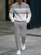 Men's Graphic Print Pullover & Pants Set – Street Style, Comfort Fit & Casual Look 👖