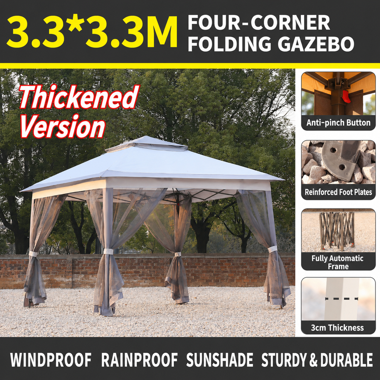 🚩Free Shipping🌞Multifunctional garden parasol with mosquito net, windproof, rainproof, and provides sun protection