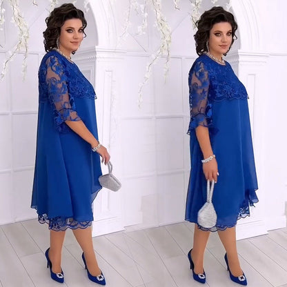 🌸🌸🌸Sheer Breeze Layered Lace Dress