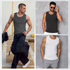 🎉🛍️Men's Summer Essentials🎽Round Neck Quick-Drying Stretchy Slim Tank Top