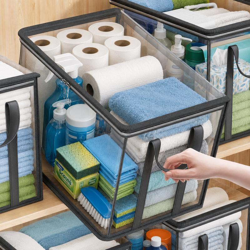 🔥Buy 2 Get 1 Free📦Portable Large Heavy-Duty Thick Plastic Clear Storage Box with Hinged Lid | Home, Travel & Camping
