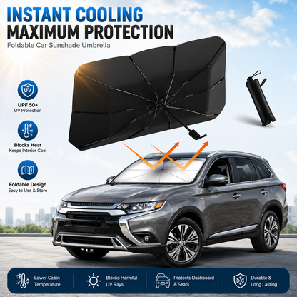 🔥Upgraded Car Windshield Sun Shade Umbrella