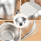 Multi-functional Cutting and Draining SUS 304 Bowl