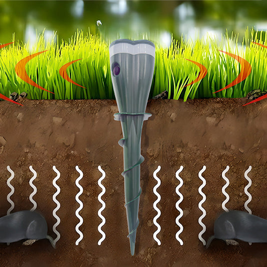 🔥 Solar Powered Waterproof Screw Mole Repellent