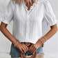 V-Neck Plain Lace Elegant Shirt