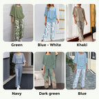 💖Women’s Printed Pants and Crew Neck Top Set