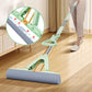 Absorbent Folding Squeeze Sponge Mop with Brush
