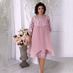 🌸🌸🌸Sheer Breeze Layered Lace Dress