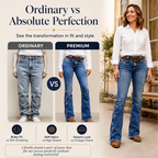 💃Women High Waisted Distressed Flare Jeans