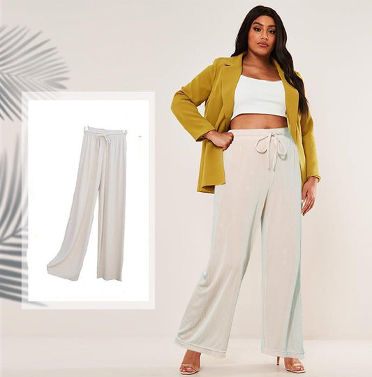 Ice Silk Wide Leg Pants Women