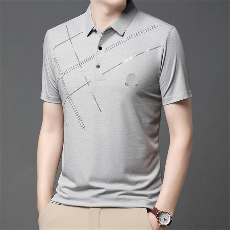 Men's Ice Silk Stretch Shirt – Waterproof, Quick-Dry & Eco-Friendly – Cool Breathable Tech Fabric Shirt 🌿