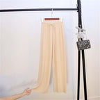 Ice Silk Wide Leg Pants Women