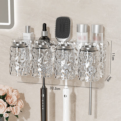 ✨Glacier Pattern Non Punching Toothbrush Shelf