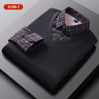 🎄Christmas Sale 49% Off️👕Fake Two Pieces Knitted Pullover🔥