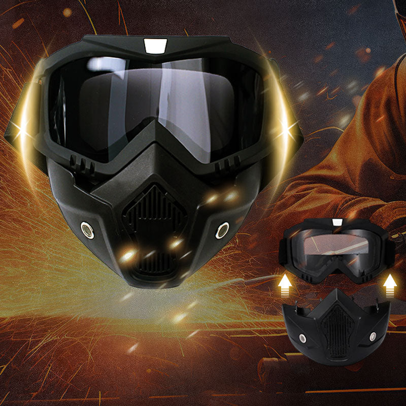 HD Anti-fog Detachable Full Face Goggles（Anti-Glare, Anti-Ultraviolet Radiation, Anti-Dust）