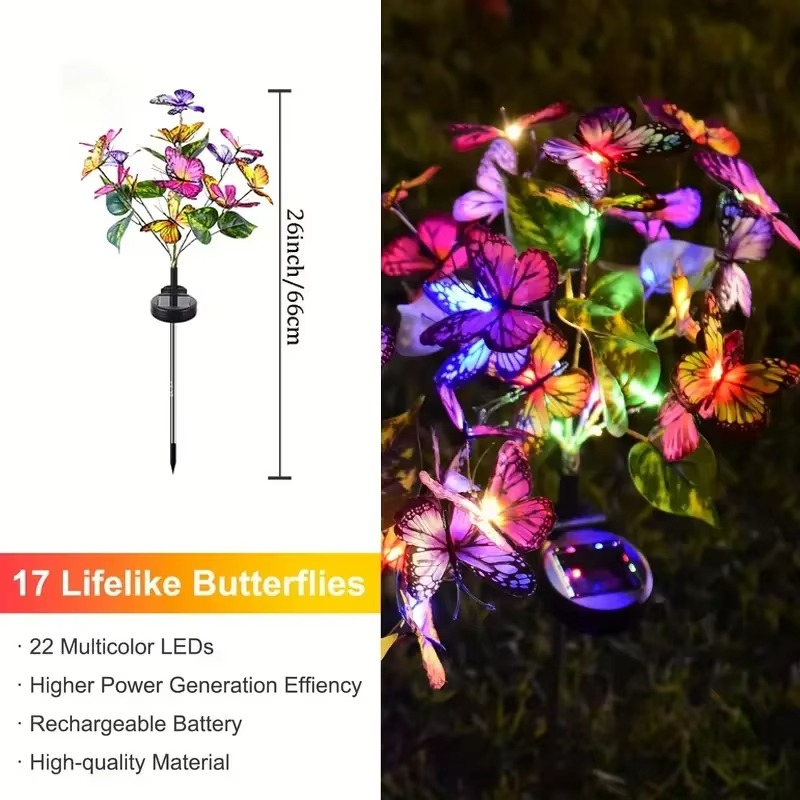 🦋Solar Outdoor Butterfly Lights💐