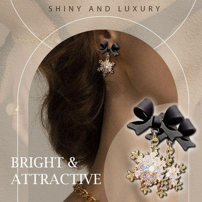 ✨Hot Sale✨ Fashion Bow Snowflake Earrings