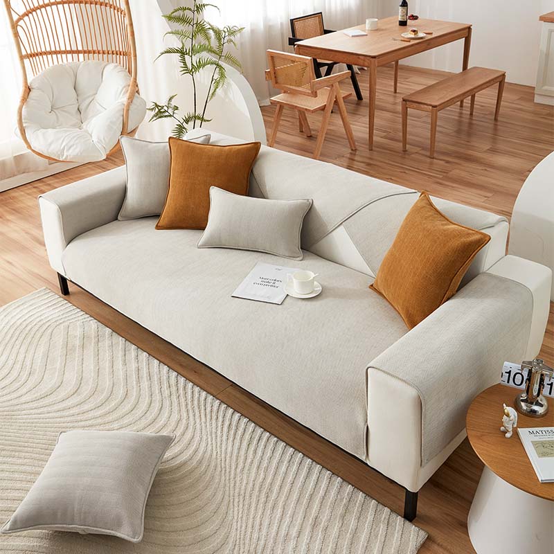 🔥Herringbone Chenille Fabric Furniture Protector Sofa Cover