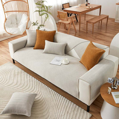 🔥Herringbone Chenille Fabric Furniture Protector Sofa Cover
