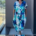 👗Women's Casual Elegant Printed V-Neck Dress