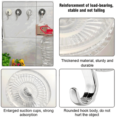 🔥Powerful suction cup hooks no punching（Great Sale⛄BUY 2 Get 5% OFF）
