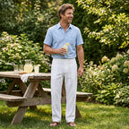 👖 Men's Casual Pants – Elastic Waist, Cotton Blend, Relaxed Fit 🍂