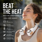 🍃 Neck Air Conditioner Fan – Ultra‑quiet, 360° rotating, 3 speeds. Hands‑free cooling, long battery. Summer essential! 😎🌬️