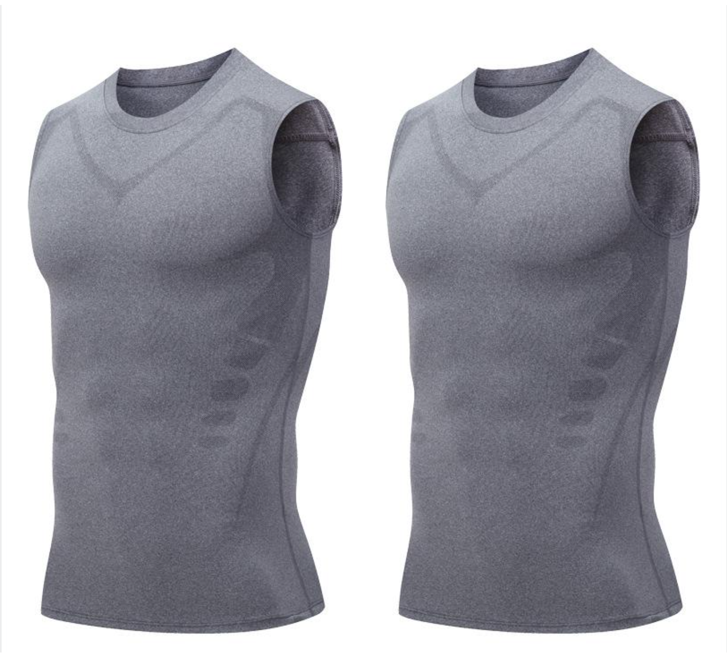 Ionic Shaping Vest – Cooling compression, smooths belly & love handles. Invisible under shirts. Feel confident again! 💪✨