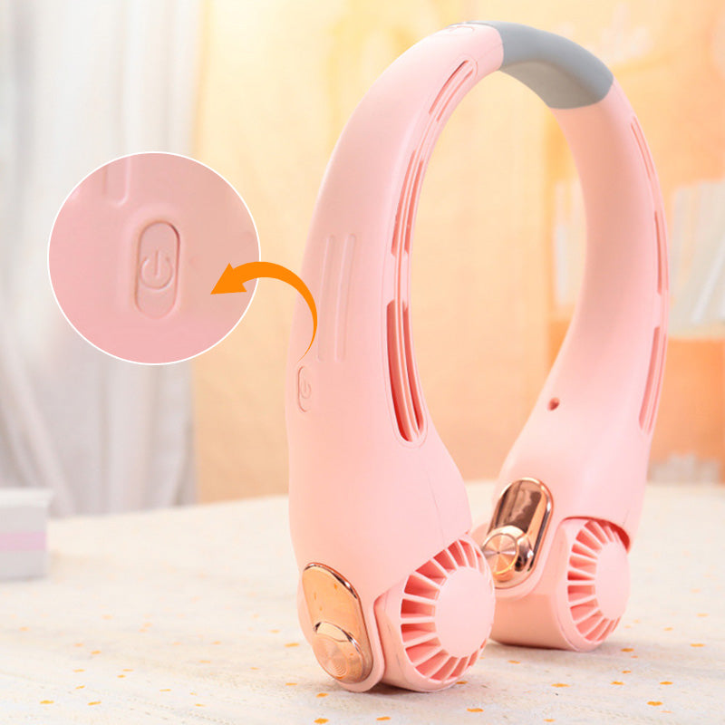 🍃 Neck Air Conditioner Fan – Ultra‑quiet, 360° rotating, 3 speeds. Hands‑free cooling, long battery. Summer essential! 😎🌬️