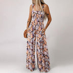 🏖️Summer Hot Sale 🌼🎨Women’s Casual Print Sleeveless Overalls Jumpsuits