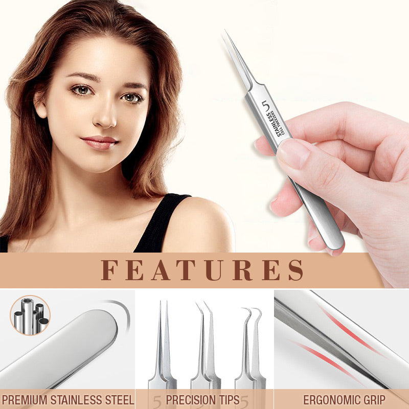 Professional Beauty Salon Tweezers | Precision Slant & Pointed Tips for Brows & Lashes | Essential for Makeup Artists & Home Kits 🎆✨